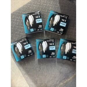 5xEcoSmart candelabra E12 base B11 thinner filament daylight 40 W 3-pack